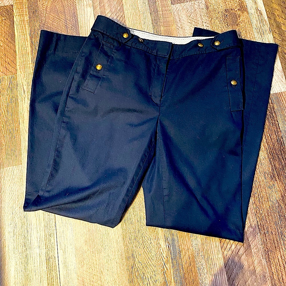 Brooks Brothers Straight Leg Chino (gold button detail) - Navy